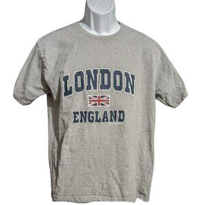 NWOT  LONDON ENGLAND FLAG MEN'S TEE SHIRT IN TRADITIONAL COLORS OF THE FLAG